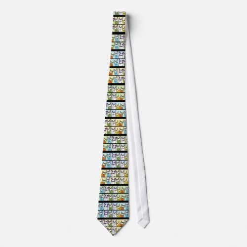 Kitty Lineup_Colorful Cats Tie