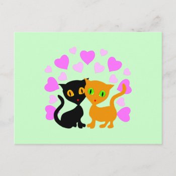 Kitty Love Postcard by bonfirecats at Zazzle