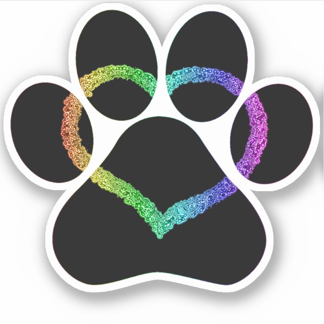 Kitty Love Rainbow  Sticker (Front)