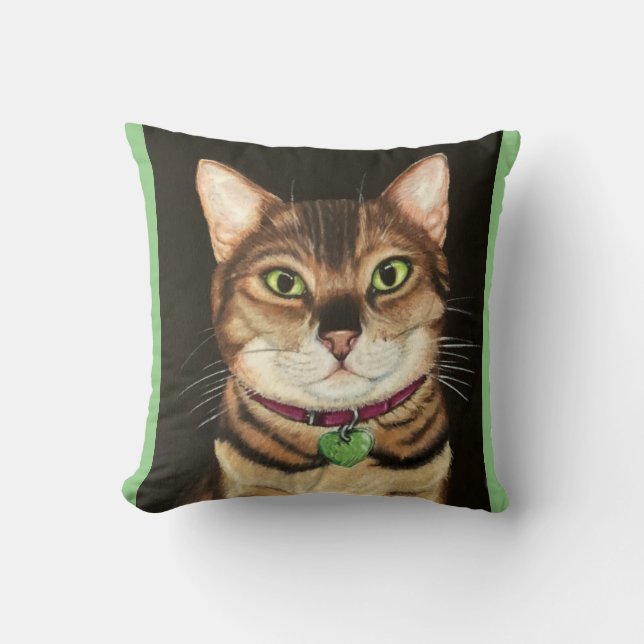 Kitty Love! Throw Pillow (Front)