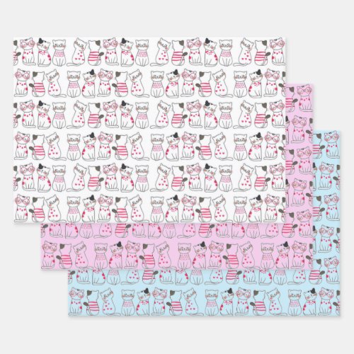 Kitty Love Wrapping Paper Sheets