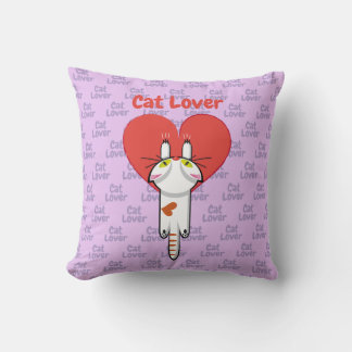 Kitty lovers throw pillow