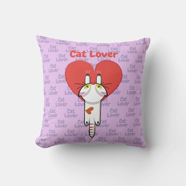 Kitty lovers throw pillow (Front)