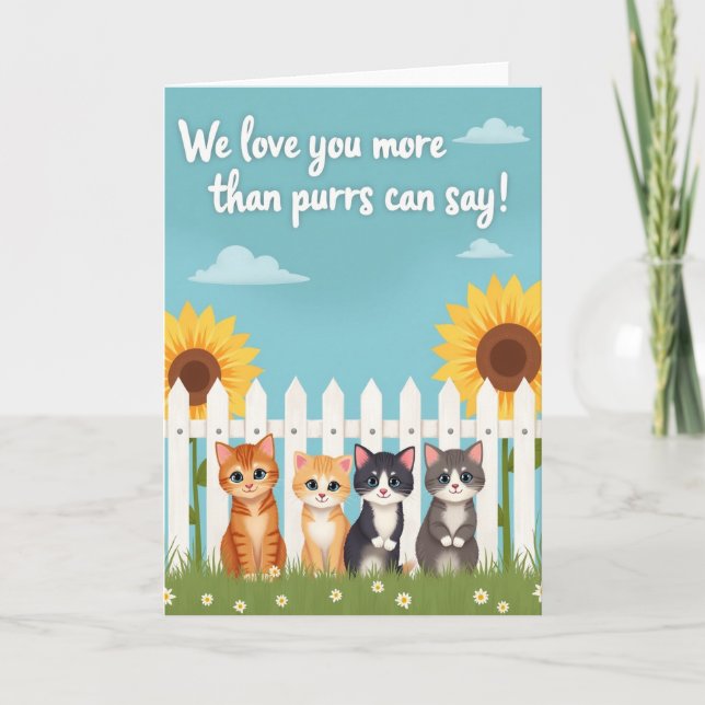 Kitty Loves Mothers Day Card (Front)