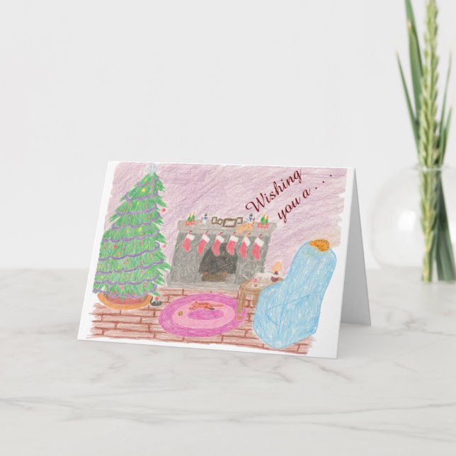 Kitty-mas Mischief (christmas) Holiday Card (Front)