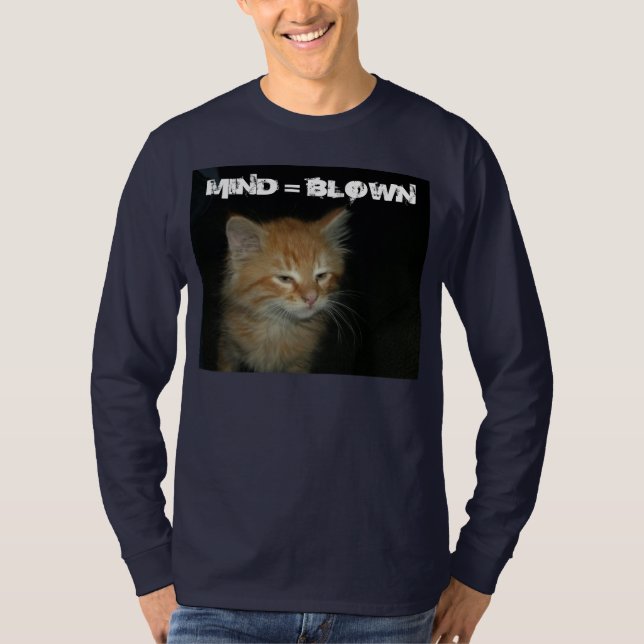 Kitty "MIND = BLOWN" Mens Long-Sleeve T-Shirt (Front)