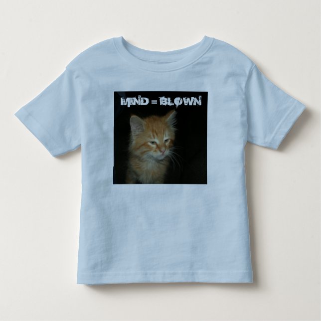 Kitty "MIND = BLOWN" Toddler Ringer T-Shirt (Front)
