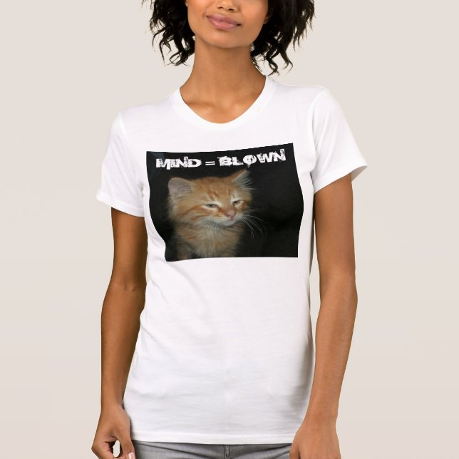 Kitty "MIND = BLOWN" Womens Jersey T-Shirt (Front)