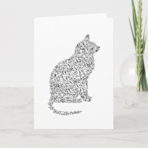 Kitty On Bikes Bicycle Cat Card