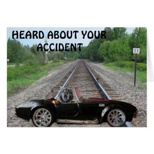 Kitty On the Tracks Cards (Front Horizontal)