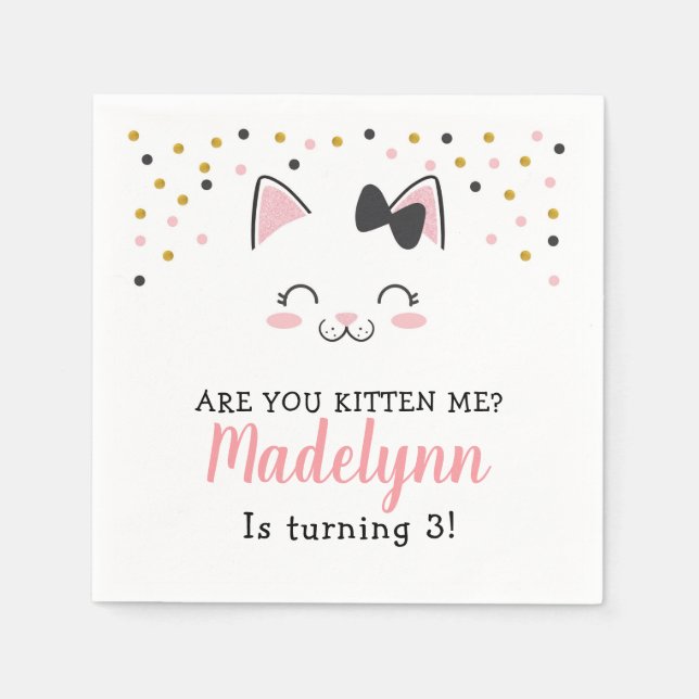 Kitty Paper Napkins (Front)