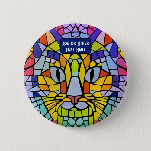Kitty Party Host with own text  age on multicolor Button
