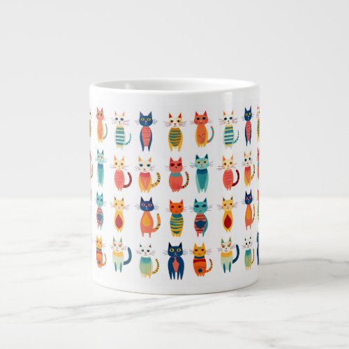 Kitty Pattern Giant Coffee Mug