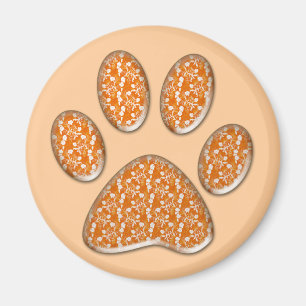 kitty paw print magnet