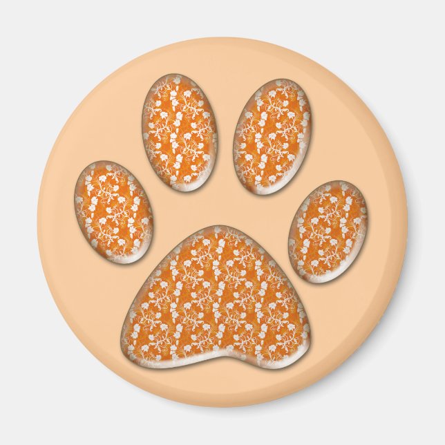 kitty paw print magnet (Front)