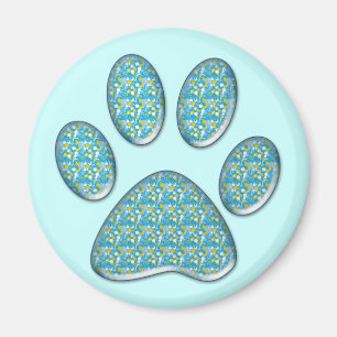 kitty paw print magnet