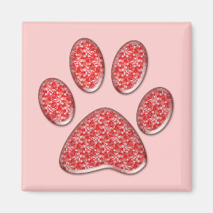 kitty paw print magnet