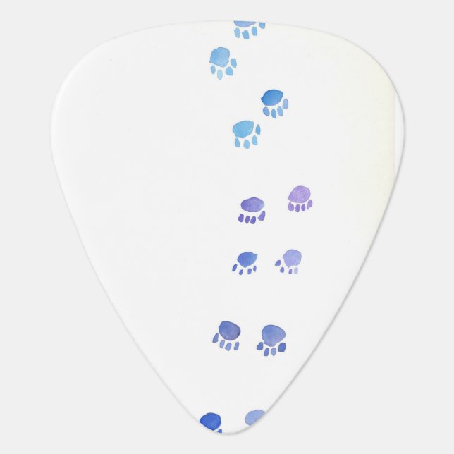 Kitty Paw Prints Guitar Pick (Front)