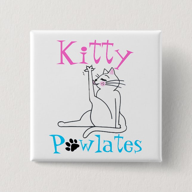 “Kitty PAWlates” Button (Front)