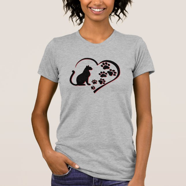 Kitty Paws Forever in my Heart T-Shirt (Front)