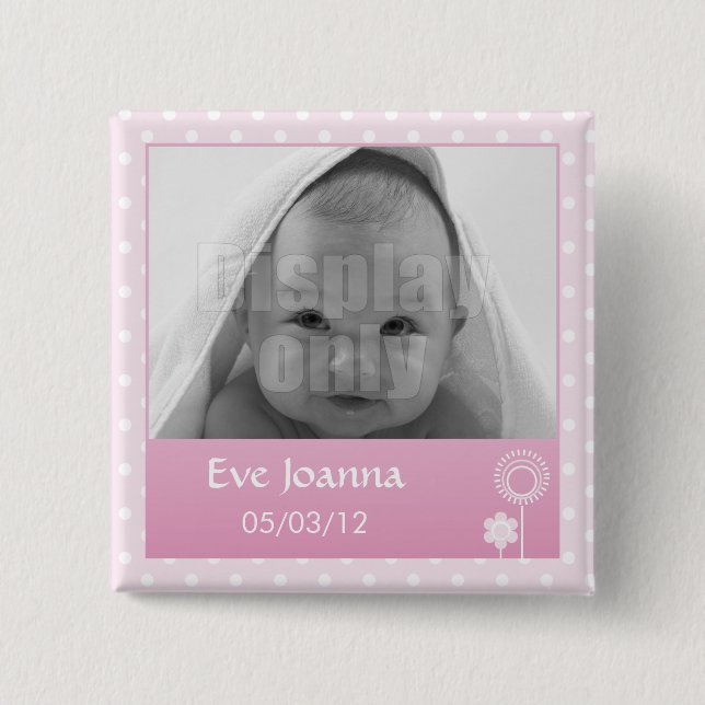 Kitty - pink pin's pinback button (Front)