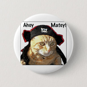 Kitty Pirate Button