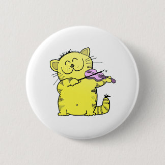 Kitty Play Violin Button