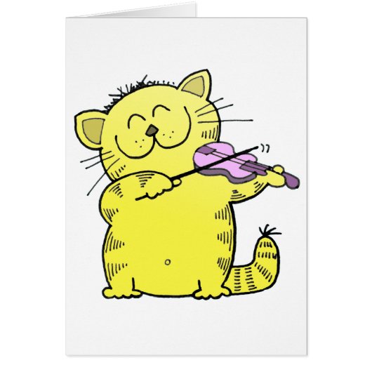 Kitty Play Violin Cards (Front)