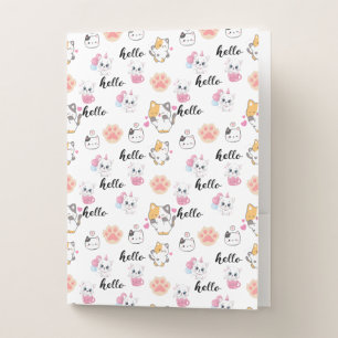 kitty pocket folder