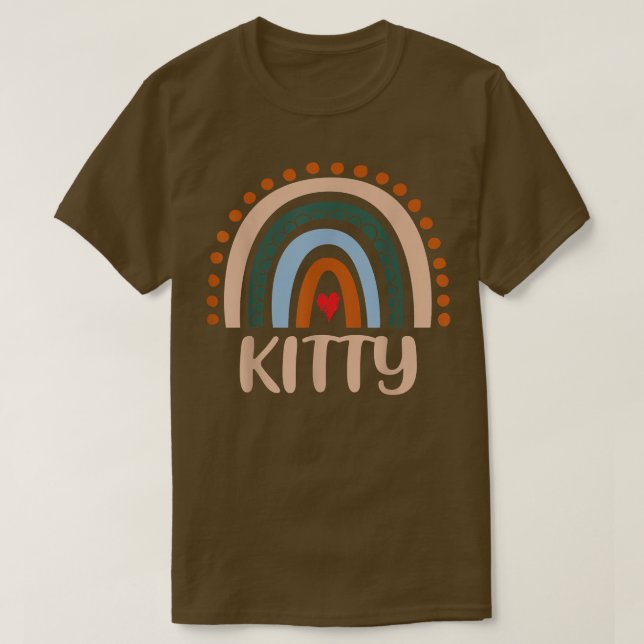 Kitty Rainbow Grandma Cute Mothers Day Funny Kitty T-Shirt (Design Front)