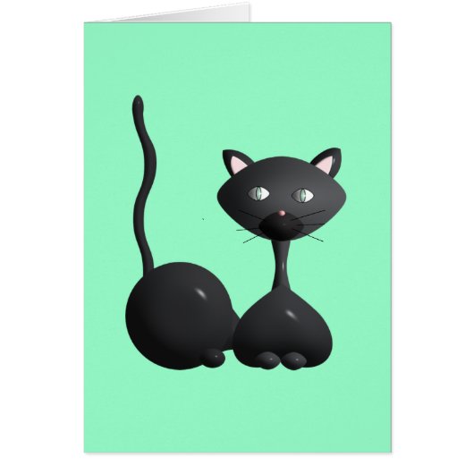 Kitty relaxing on green cards (Front)