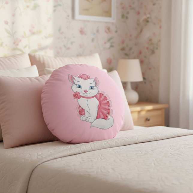 Kitty Round Pillow (Creator Uploaded)