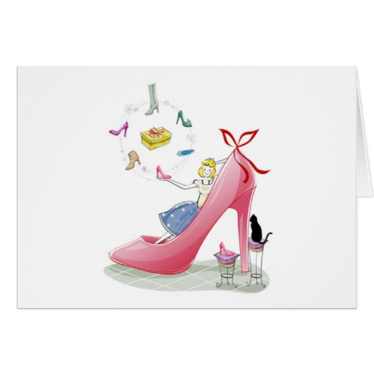 Kitty Shoe Lady Cards (Front Horizontal)
