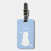 Kitty Silhouette and Paws on Teal