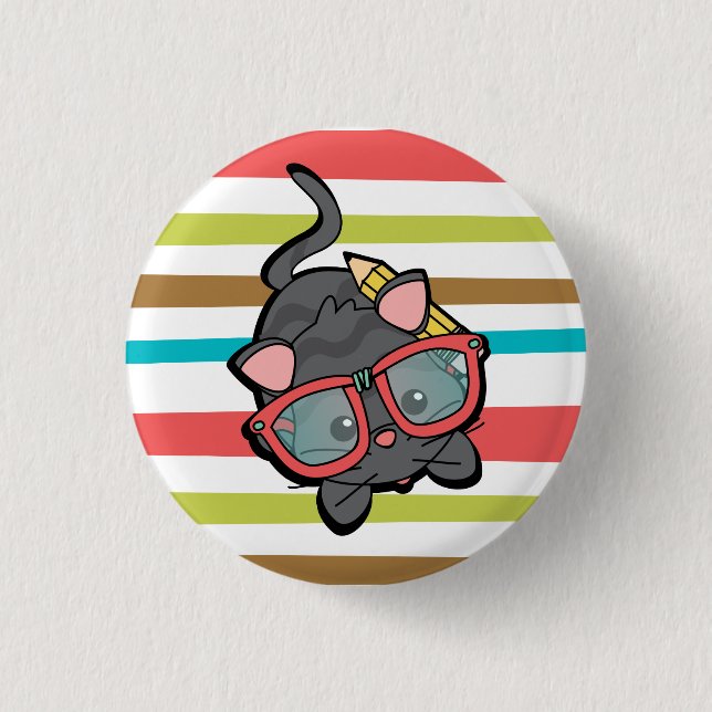 Kitty Smarty Button (Front)