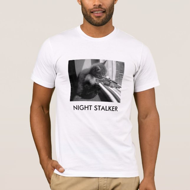 KITTY SNIPER NIGHT STALKER T-Shirt (Front)