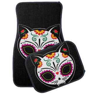 Kitty Sugar Skull Floor Mats