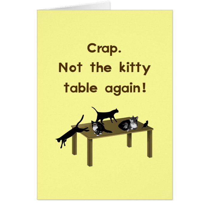 Kitty Table Funny Thanksgiving Card