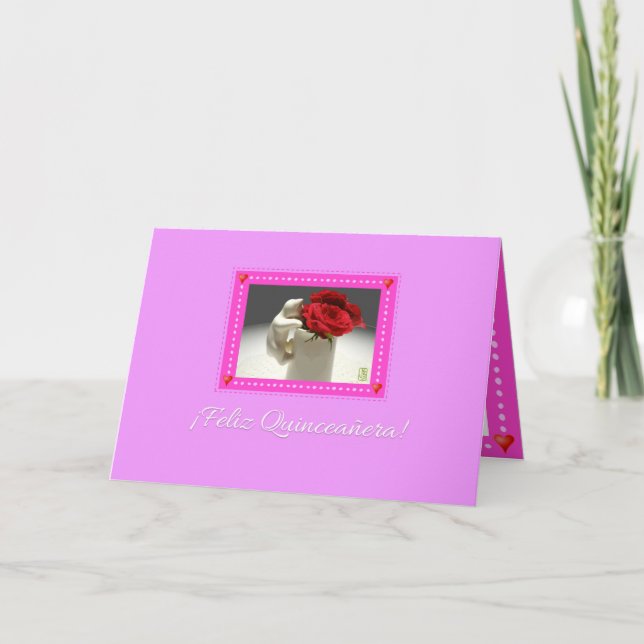 Kitty & Tea Roses Quinceañ was Card (Front)