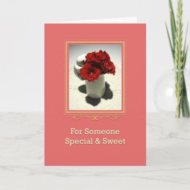 Kitty & Tea Roses Special & Sweet Card (Front)