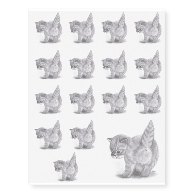 kitty temporary tattoos (Front)