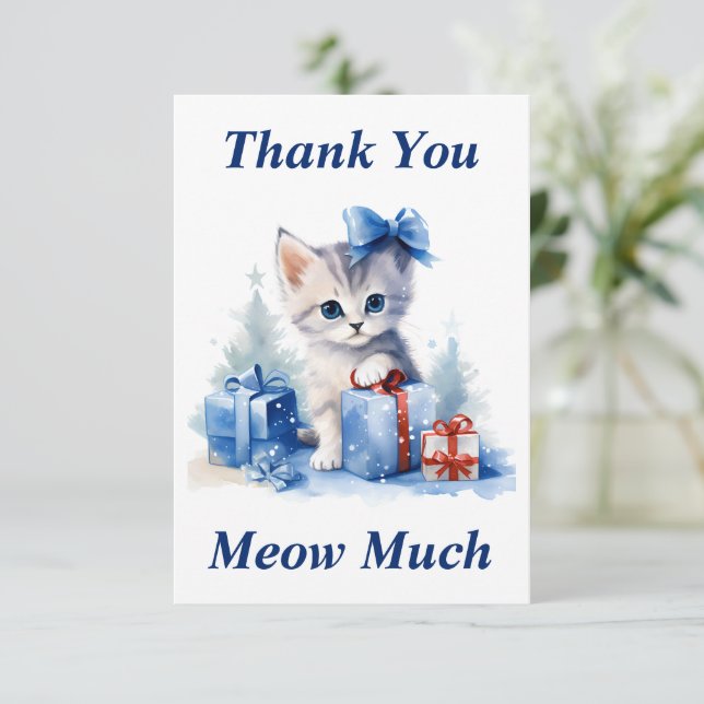 Kitty Thank You Card (Standing Front)