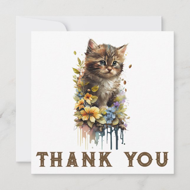 Kitty Thank You Card (Front)