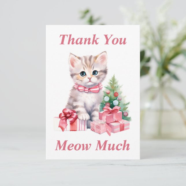 Kitty Thank You Card (Standing Front)