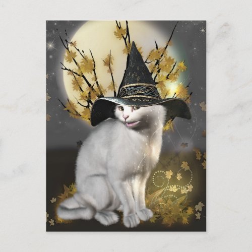 Kitty The Magical Witches Cat Postcard