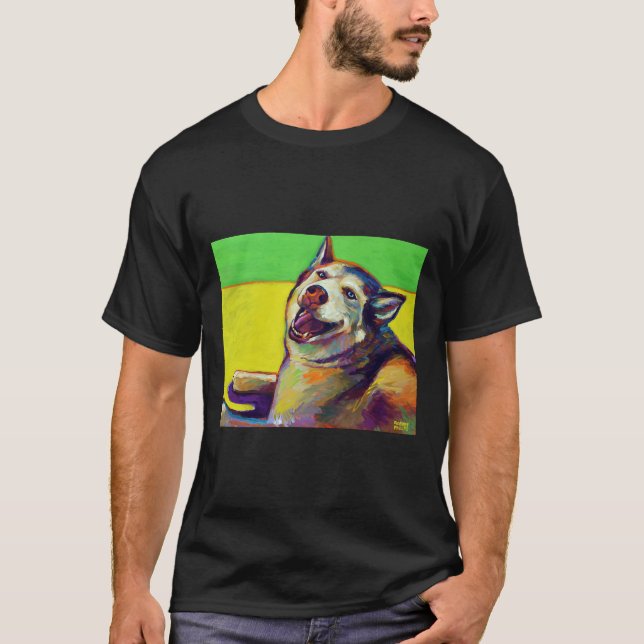 Kitty The Siberian Husky T-Shirt (Front)