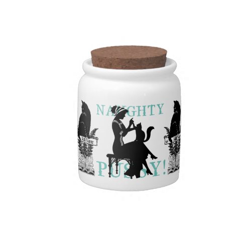 Kitty Treat Jar Add Name Naughty Cat Candy Jar