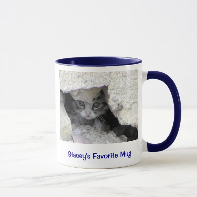 kitty under porch, Stacey's Favorite Mug (Right)