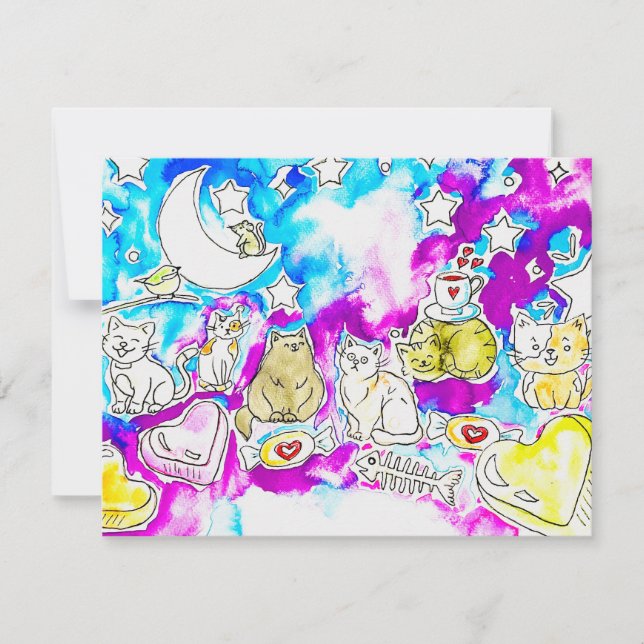 Kitty Valentine Note Card (Front)