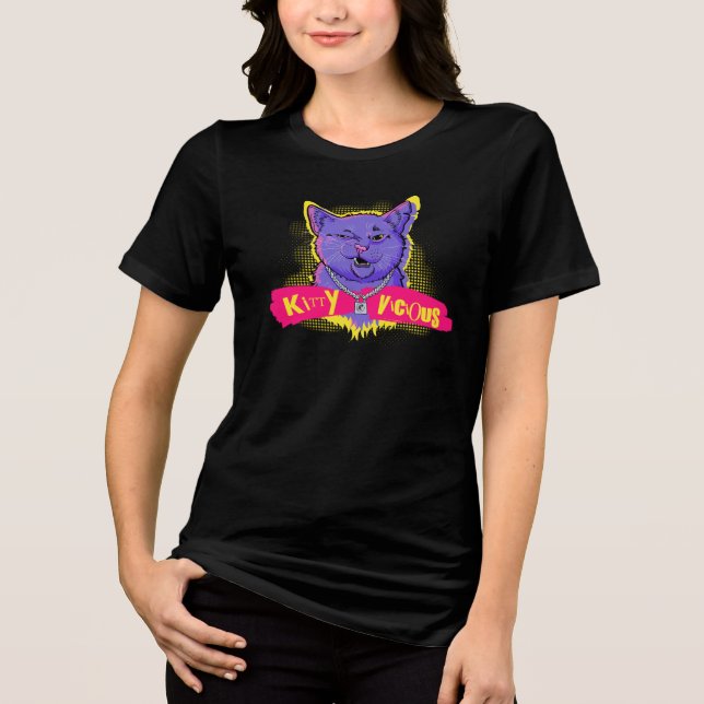 Kitty Vicious  Tri-Blend Shirt (Front)